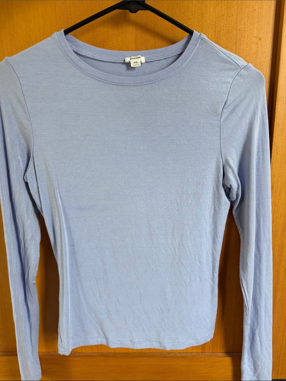 Garage Women's Long-Sleeve Crewneck Top - Light Blue